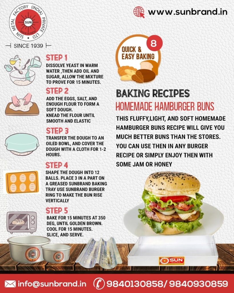 Homemade burger buns