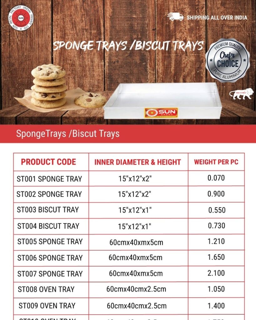 aluminum sponge trays