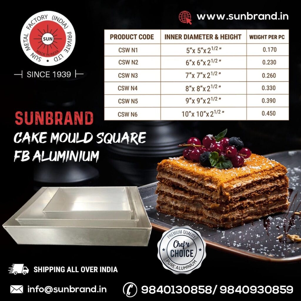 square cake mould