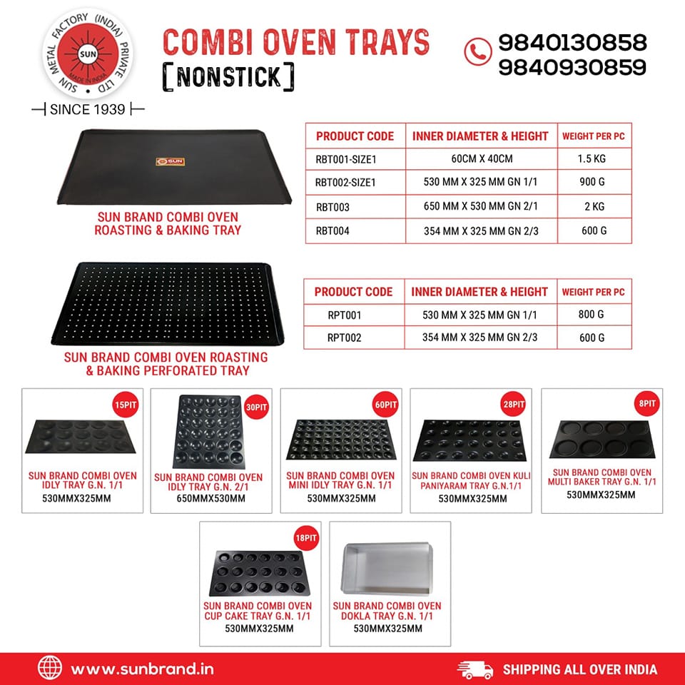 combi-oven non-stick trays
