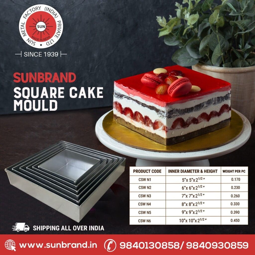square cake mould