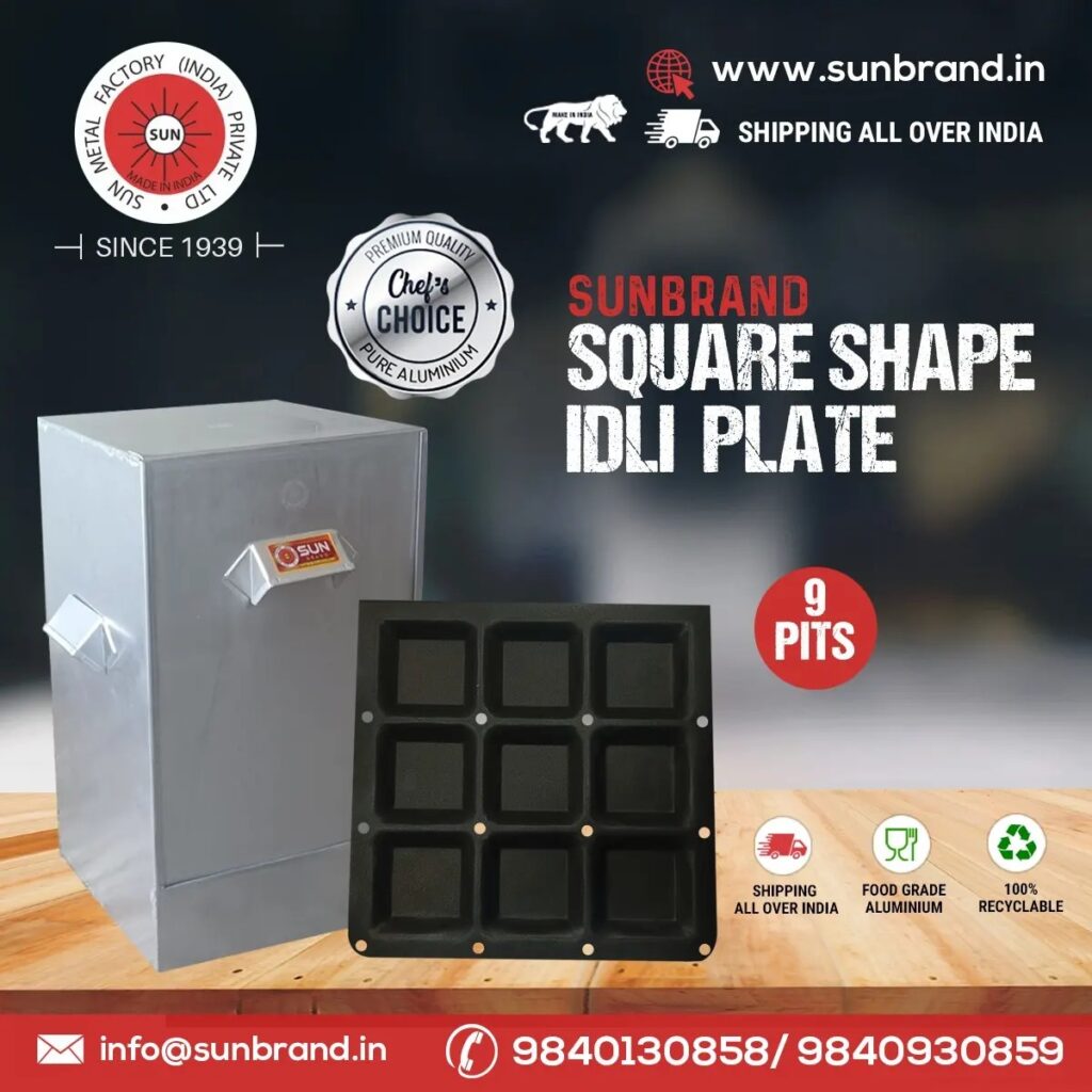 Square shape idli plate